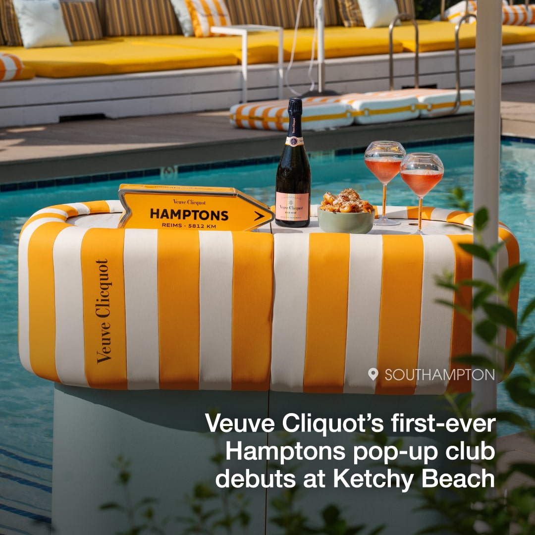 Veuve Cliquot’s first Hamptons pop-up club debuts at Ketchy Beach at The Capri Hotel