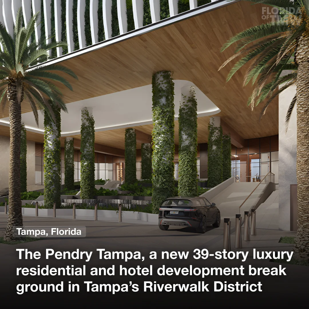 The Pendry Tampa, a new 39-story luxury residential and hotel development breaks ground