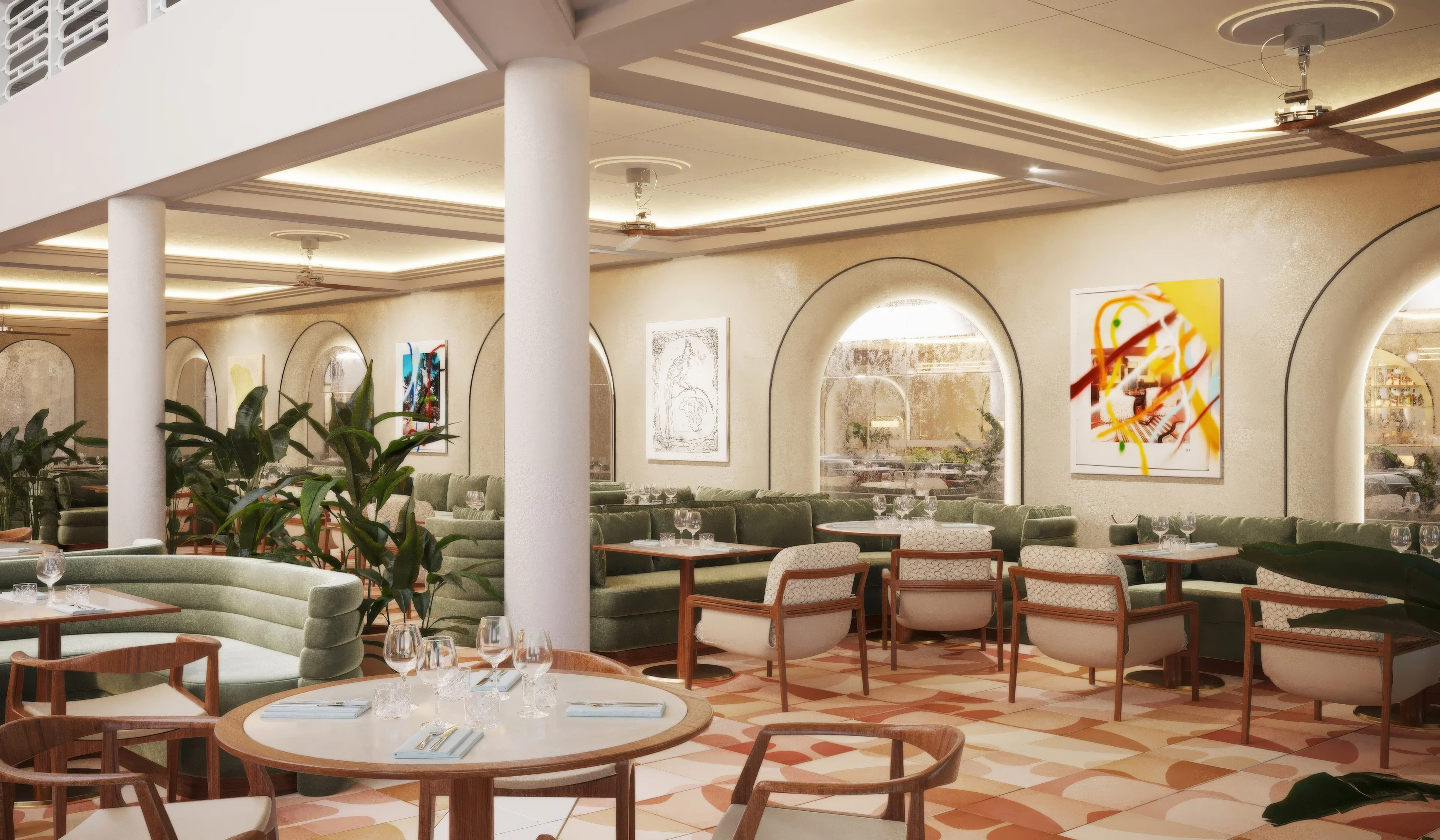 Woodhouse rejuvenates The Moore in Miami’s Design District with Elastika, a modern-American restaurant featuring iconic Zaha Hadid sculpture