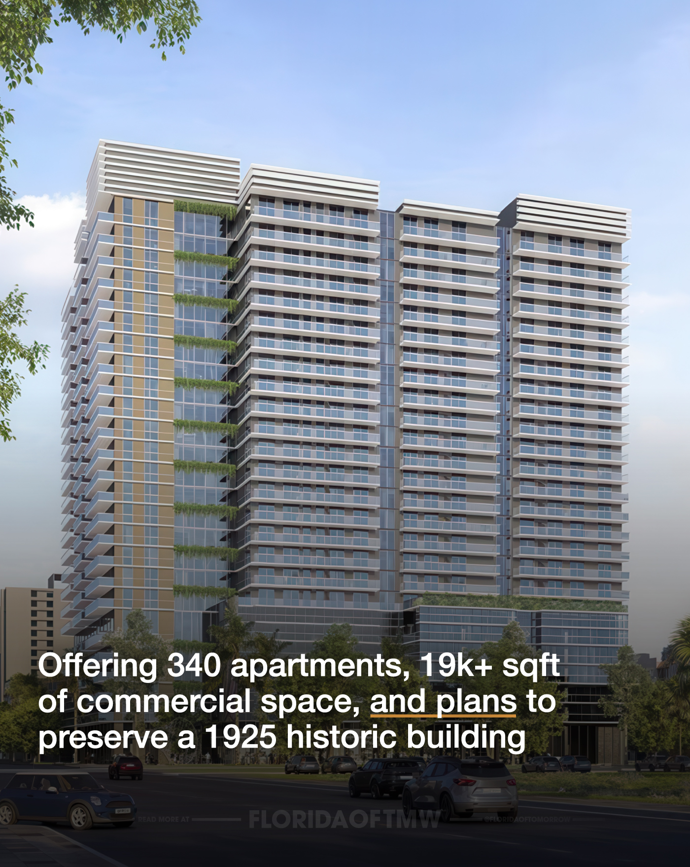 25-story mixed-use tower, Fern & Gardenia, could span an entire block