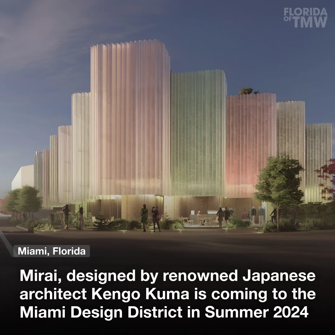 Mirai Design District, designed by renowned Japanese architect Kengo Kuma is coming to Miami