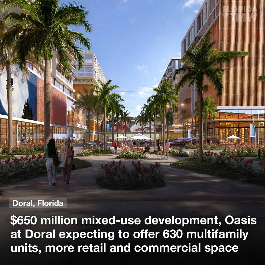$650 million mixed-use development, Oasis at Doral has reached a settlement 
