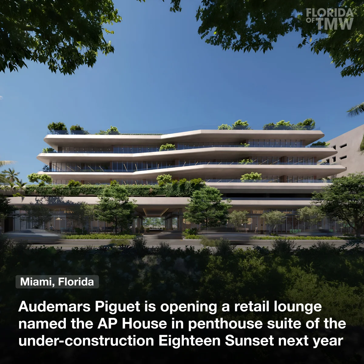 Audemars Piguet is opening a retail lounge named the AP House in the penthouse suite of 18Sunset