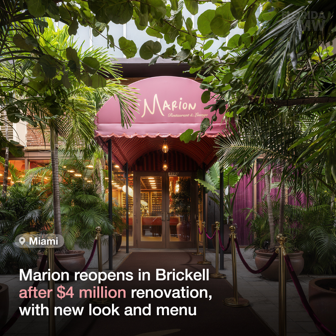 Marion reopens in Brickell after a $4 million renovation, with a new look and menu