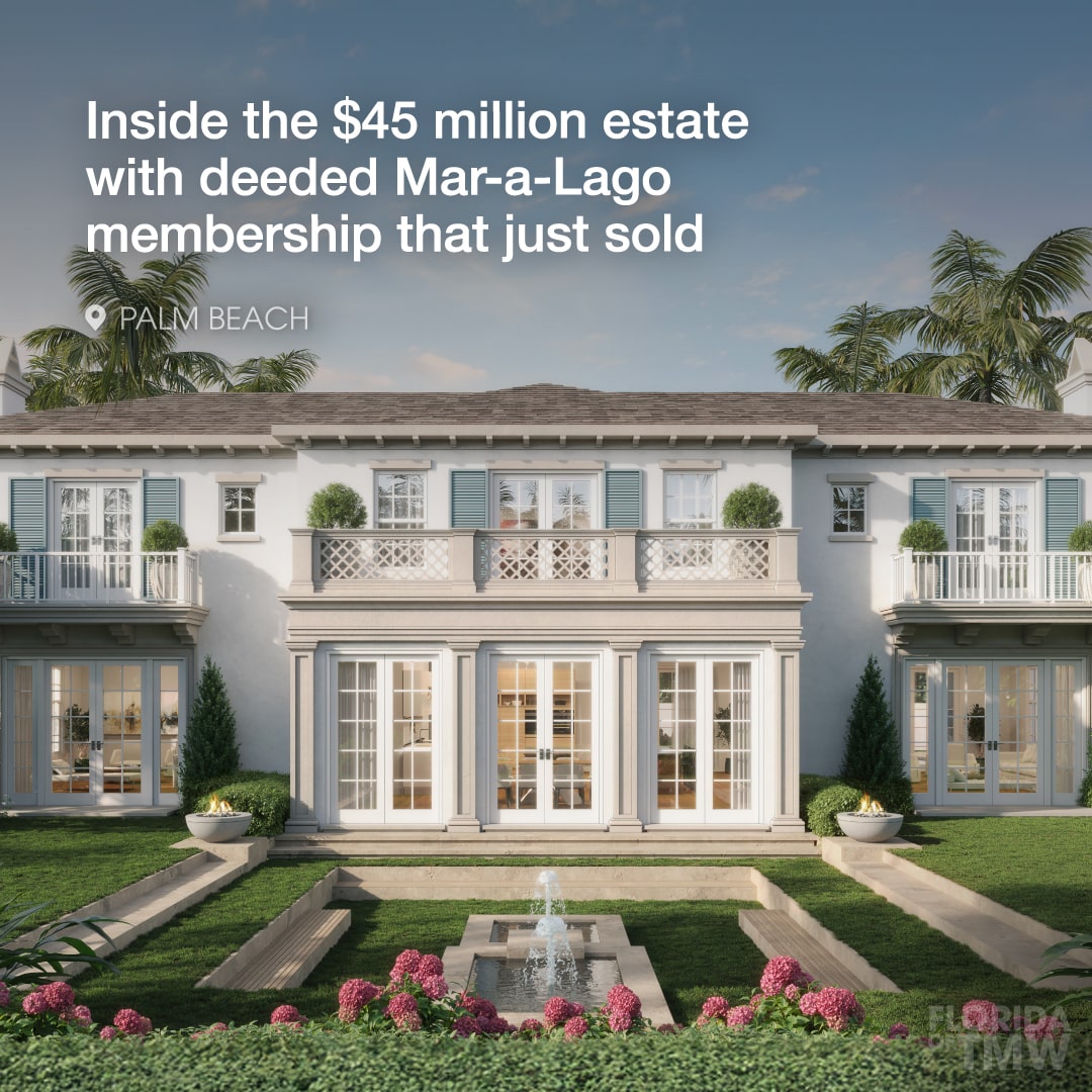 Inside the $45 million estate in Palm Beach with a deeded Mar-a-Lago membership that just sold