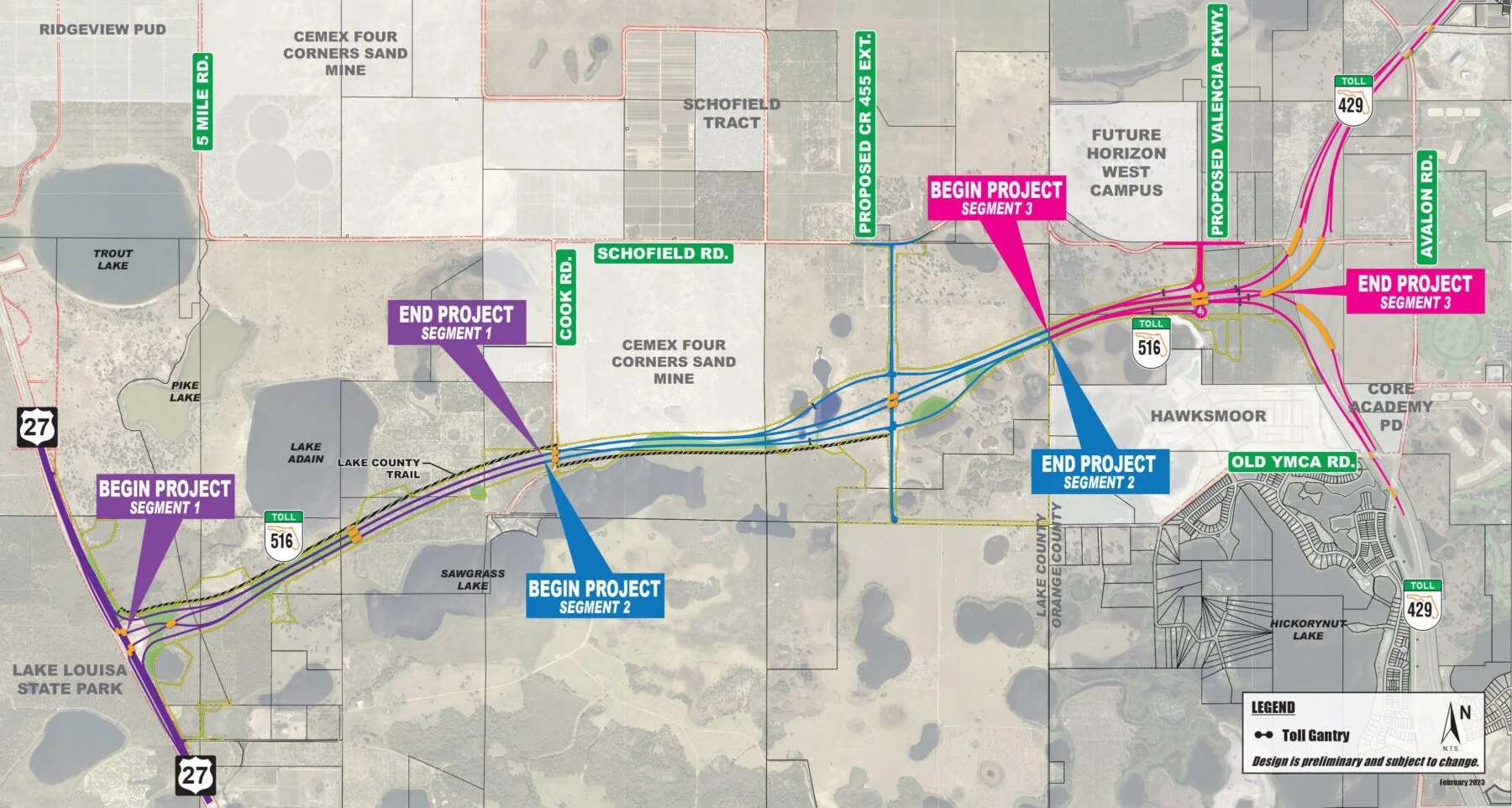 State Road 516, a new expressway linking Lake and Orange County will have built-in dynamic charging 