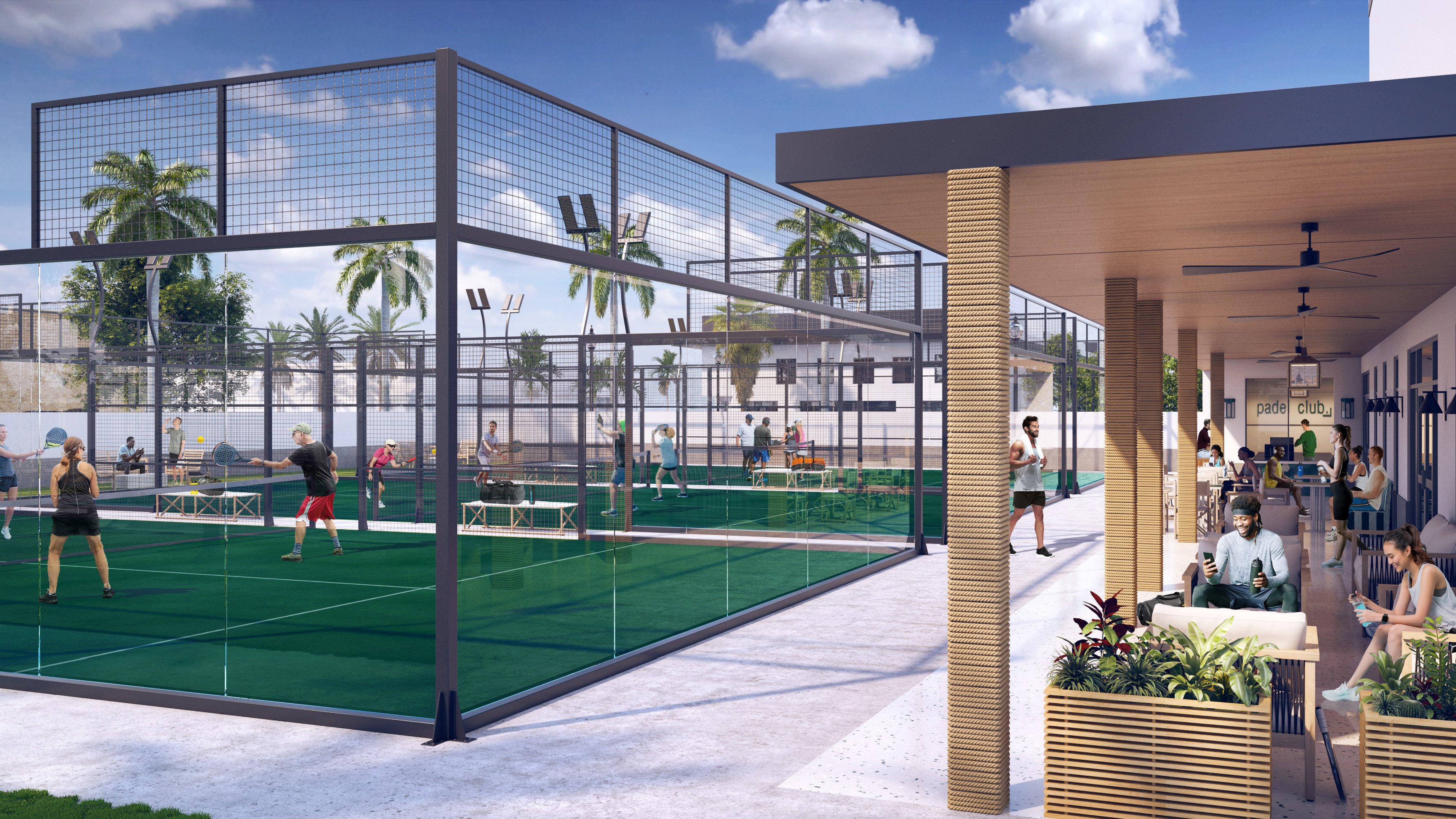 Renderings: Padel Club, West Palm Beach