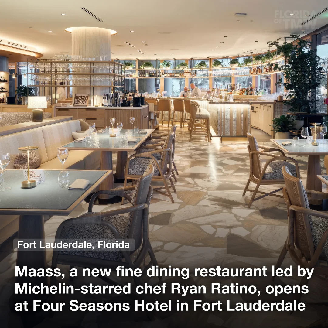 Maass, a new fine dining restaurant led by Michelin-starred chef Ryan Ratino, opens at Four Seasons Hotel in Fort Lauderdale