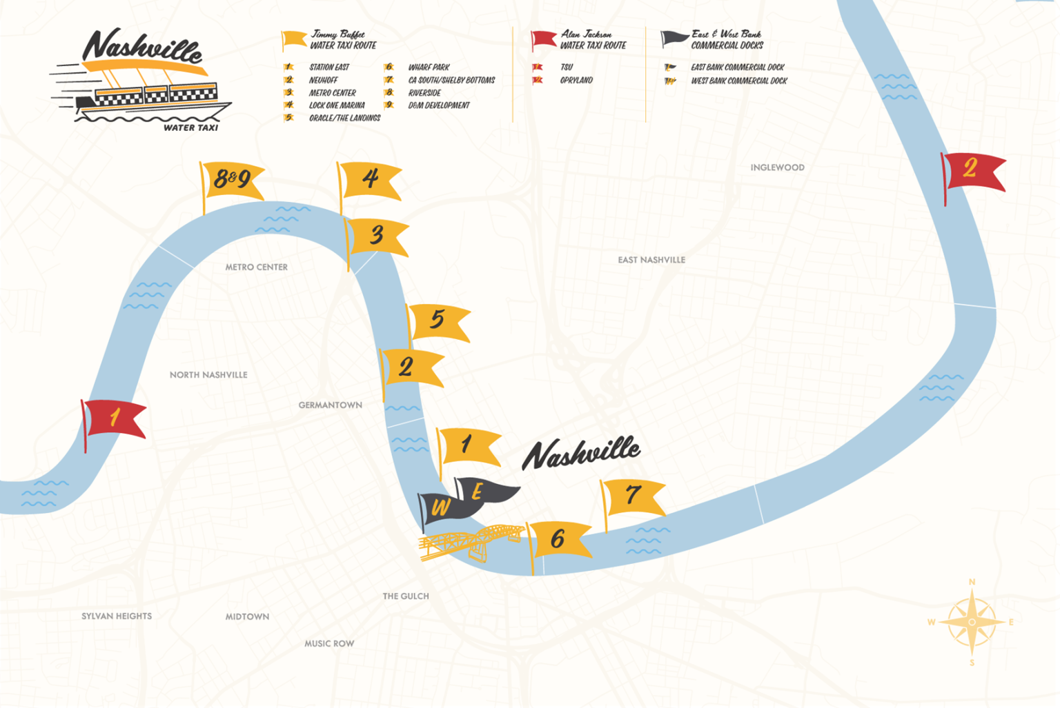 New gameday water taxi launches on the Cumberland in downtown Nashville