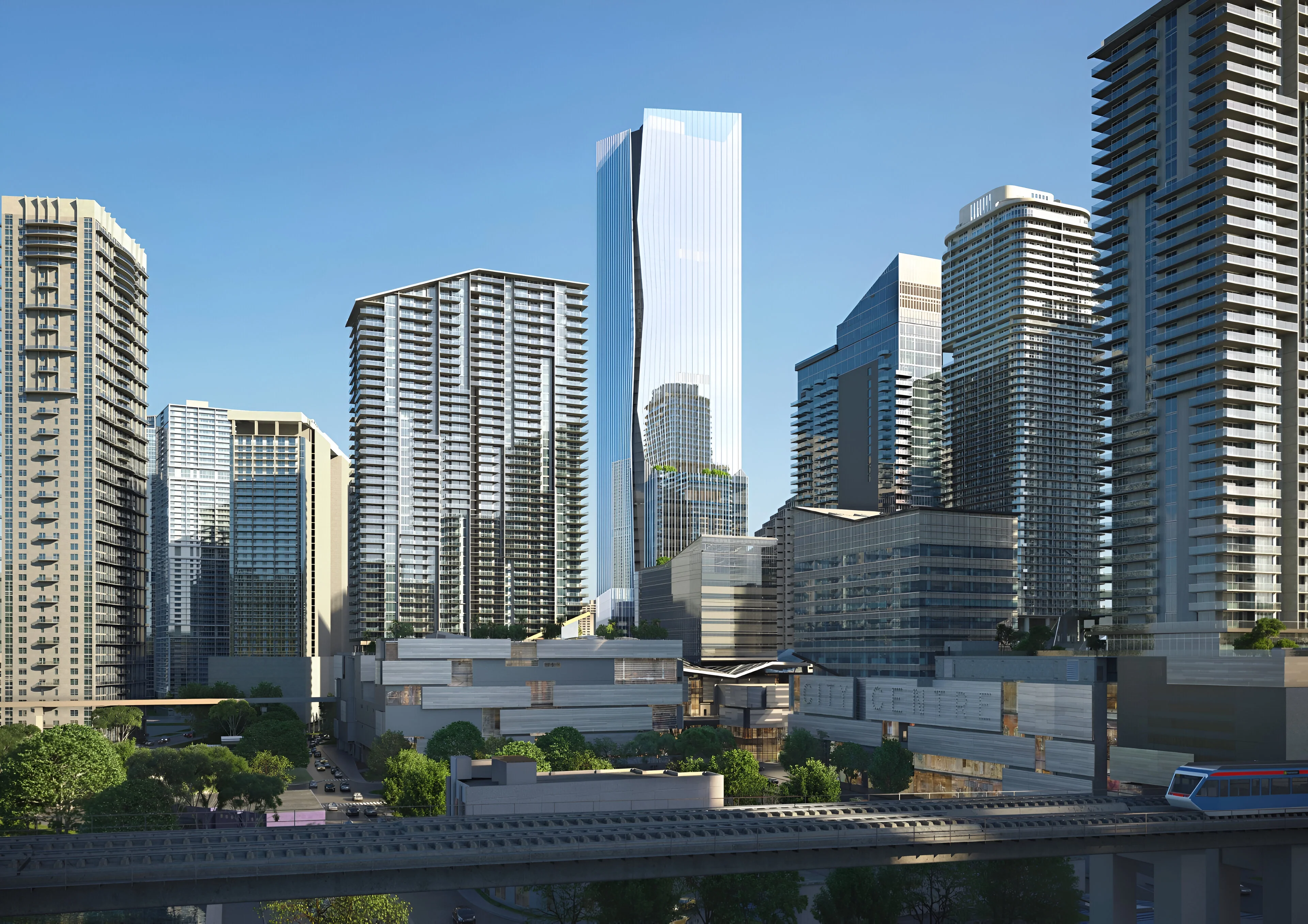 One Brickell City Centre, set to be tallest commercial building in Florida, continues construction