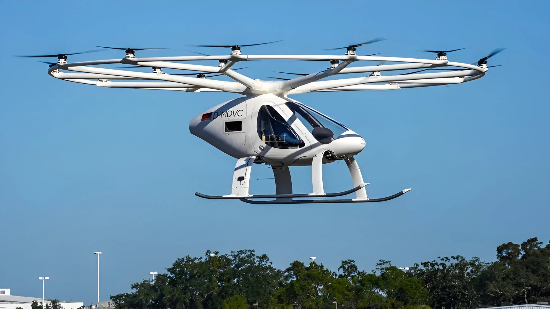 Tampa International Airport, in partnership with Volocopter, hosted Florida’s first electric flying taxi test flight.