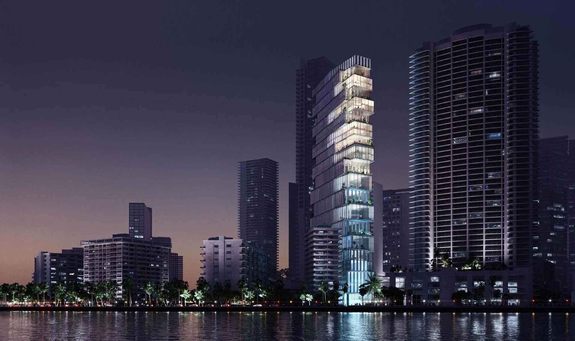 Developer proposes 23-story mixed-use tower, Babylon Racquet Club, near Miami’s Brickell Bay Drive, featuring condos, hotel, office space, restaurant, and courts