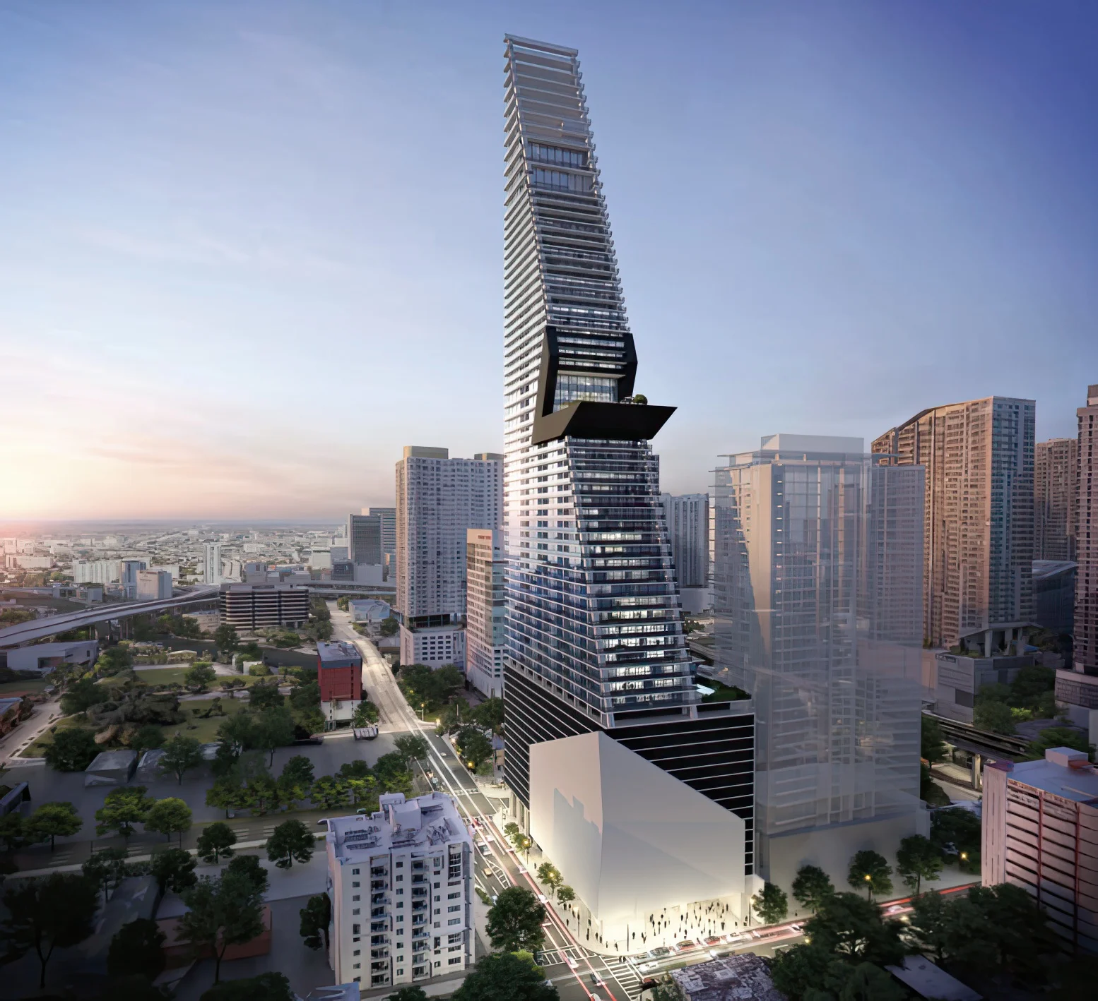 Brickell’s 65-story Calle8 tower gets a height boost to 856 feet with two different offers, a multi-level concert hall or retail complex