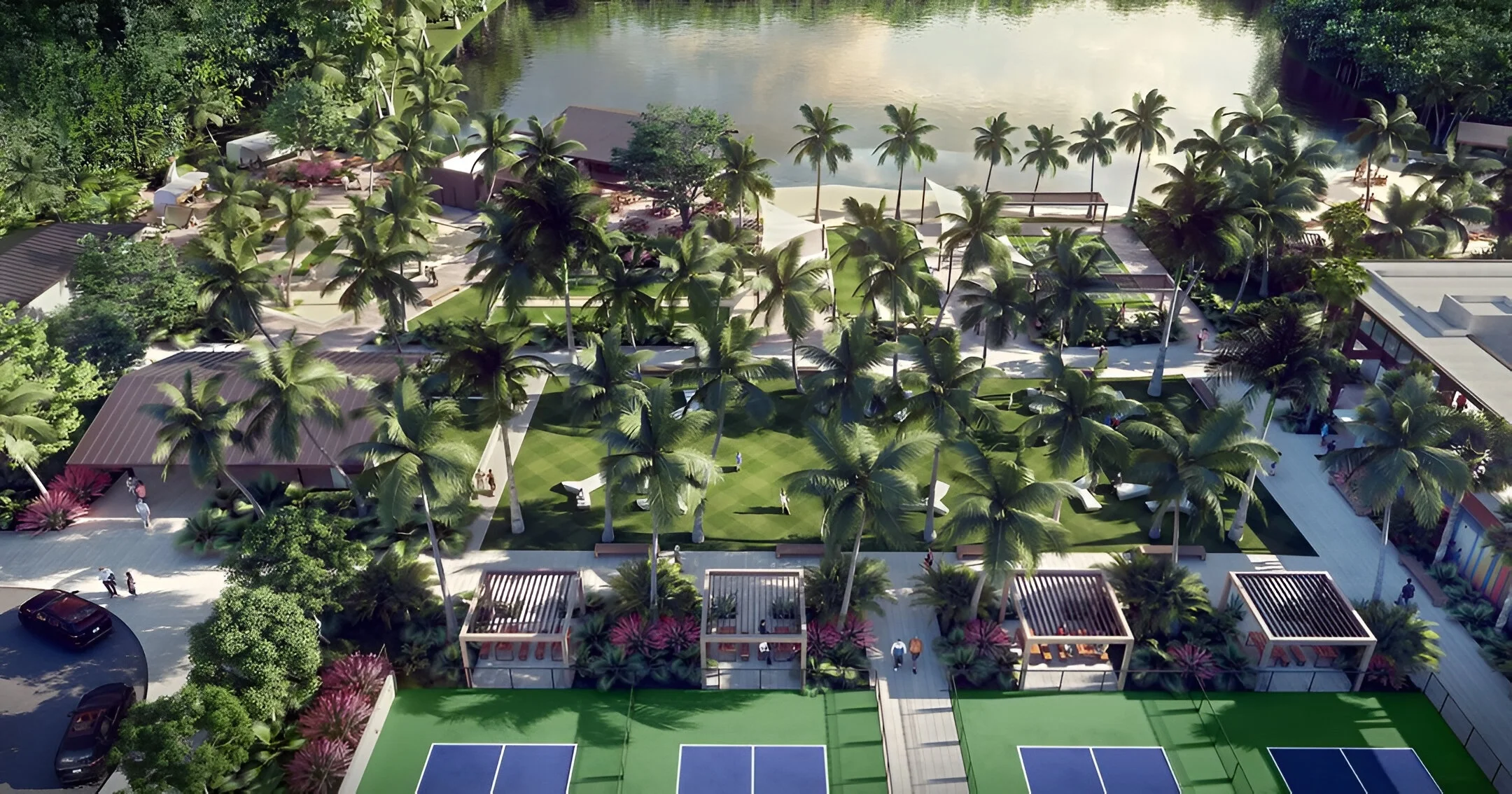 The Fort, the world’s first pickleball stadium is coming to Fort Lauderdale, offering 43 courts, live music, and a recovery center