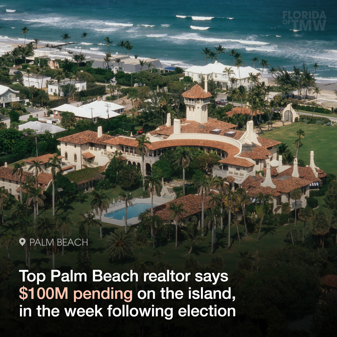 “Trump Bump”: Top Palm Beach realtor says nearly $100M went pending on Palm Beach Island in the week since the election