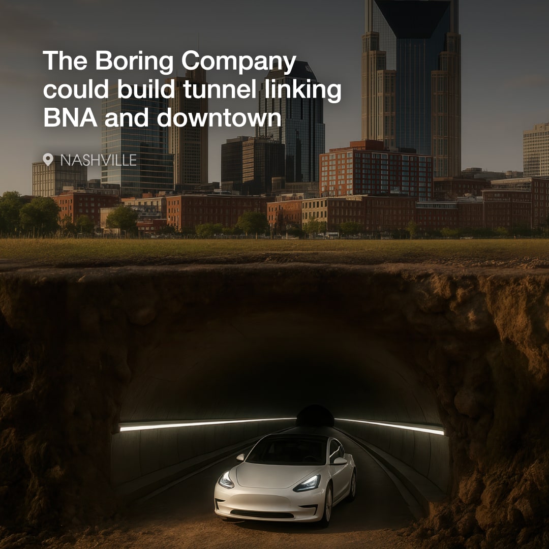 The Boring Company could build a tunnel linking BNA and downtown Nashville